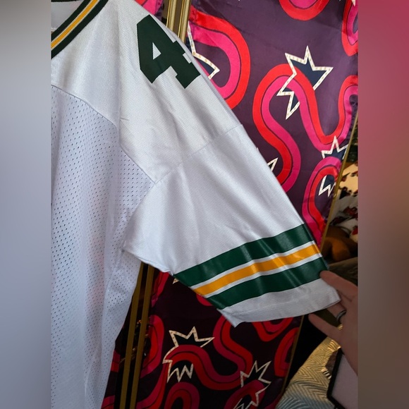 Vintage Brett Favre Green Bay Packers Champion NFL Jersey White 4 48 Football - Picture 3 of 12